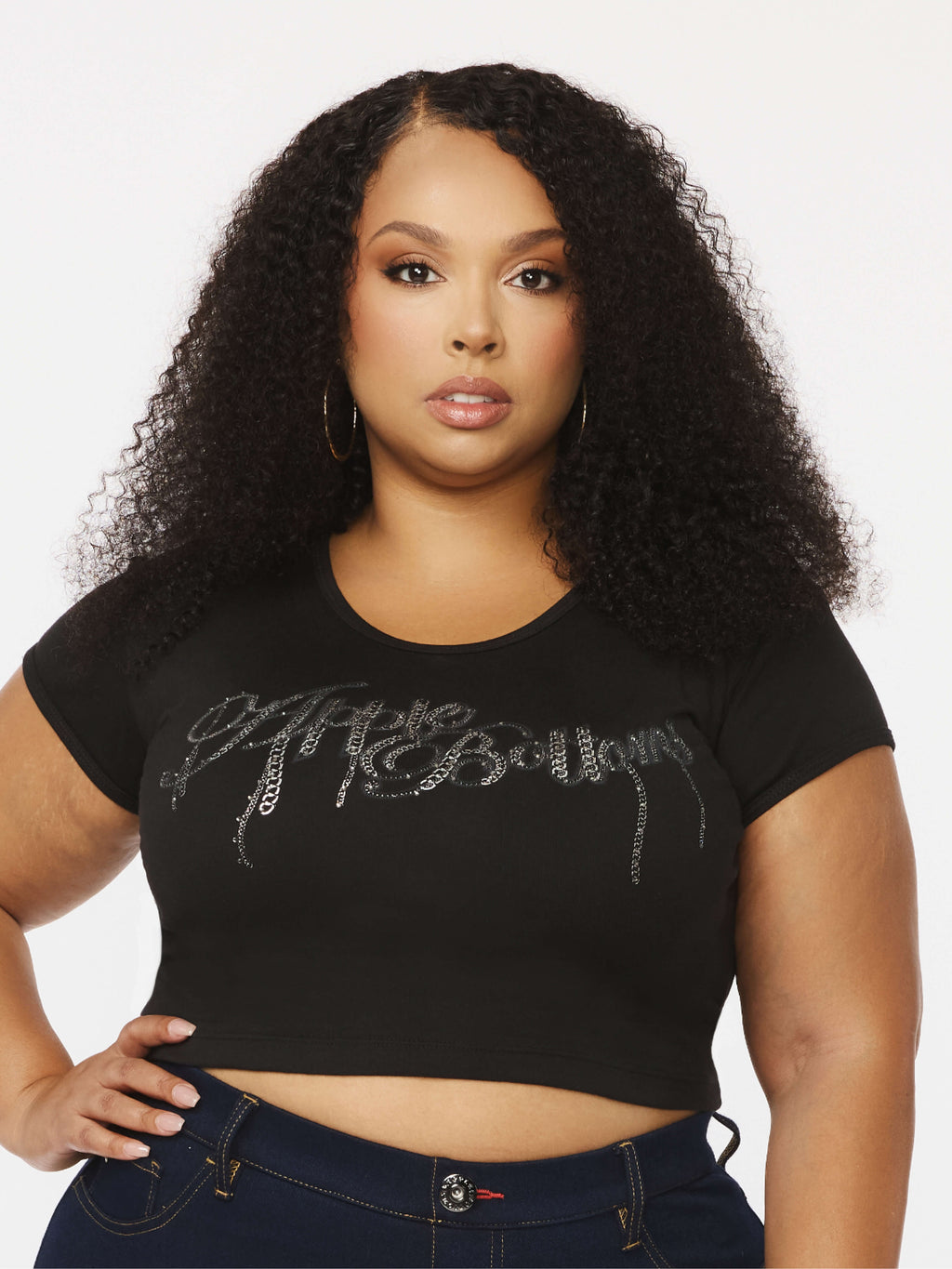 Chain Reaction Baby Tee - Black