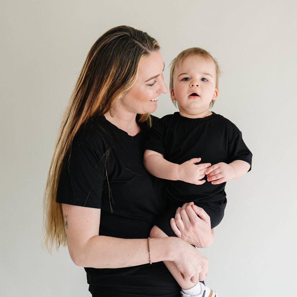 Women's Bamboo Tee & Bike Shorts - sold as separates
